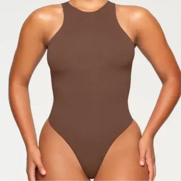 NWT Skims Fits Everybody High Neck Bodysuit in Jasper Size M - Picture 1 of 6